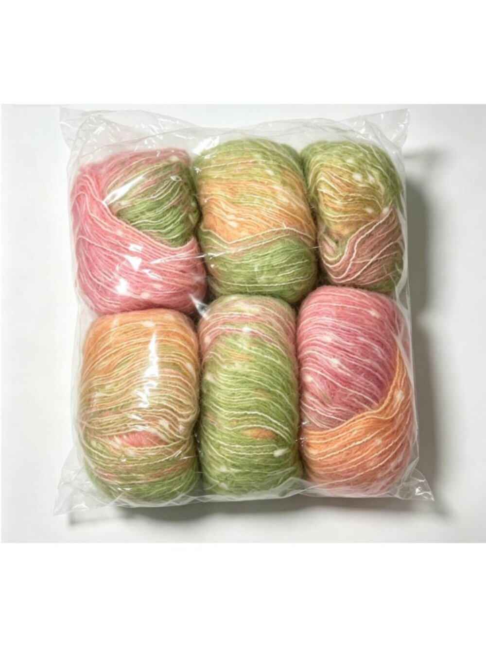 6 PCS Mohair Yarn Knitting Shawl Clothing Scarf Gradient Segmental